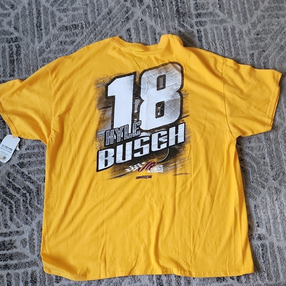 M&M Kyle Busch #18 Yellow Graphic T-Shirt - Picture 5 of 6